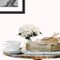 8-Pack White Hydrangea Arrangements | Faux Flowers in Glass Vases with Water Illusion – Bulk Elegant Home & Event Decor